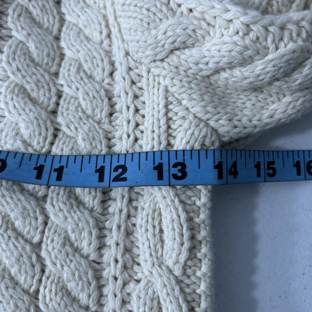 Gap Baby Boys Sweater 4T Ivory Cable Knit Mock Neck Fisherman‎ Preppy